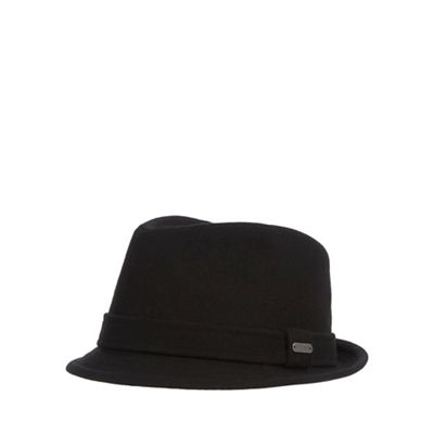 J by Jasper Conran Black wool blend trilby hat